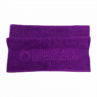 Полотенце махровое гладкокрашеное (70*140) фиолетовое 